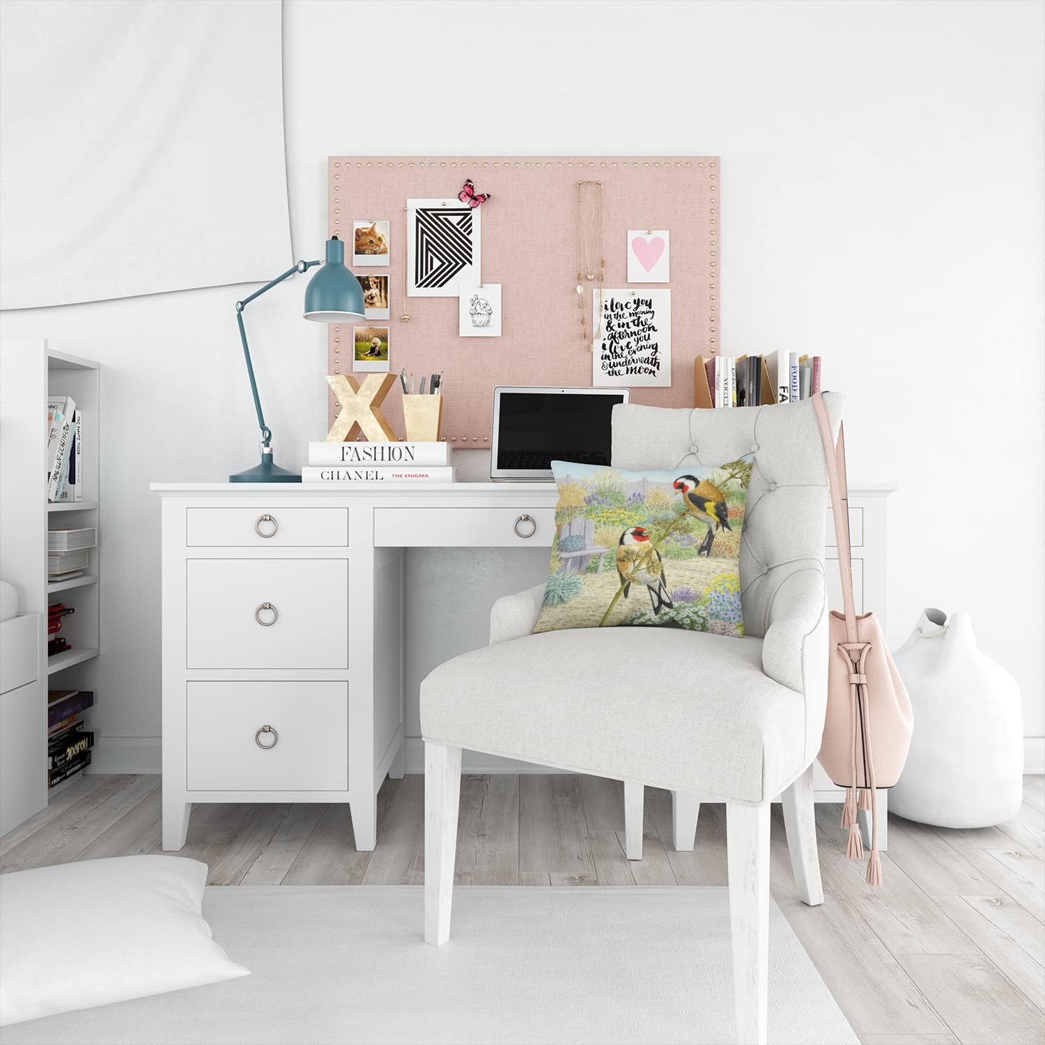 Caroline's Treasures ASAD0691PW1414 European Goldfinches by Sarah Adams Fabric Decorative Pillow Machine Washable, Indoor Outdoor Decorative Pillow for Couch, Bed or Patio, 14Hx14W