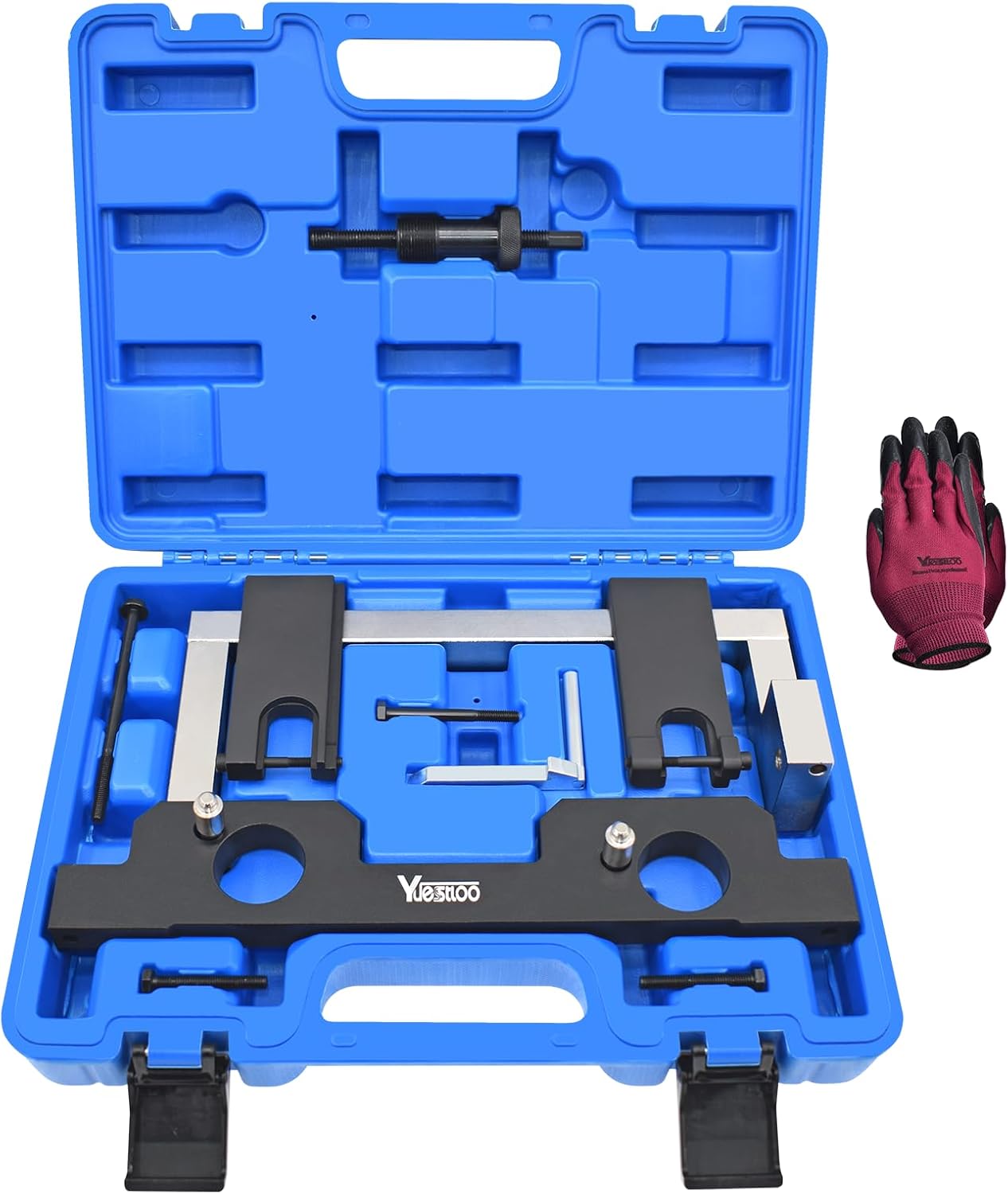 Engine Vanos Camshaft Alignment Locking Timing Tool Kit, Compatible with BMW N20 N26, with Carrying Case & Gloves