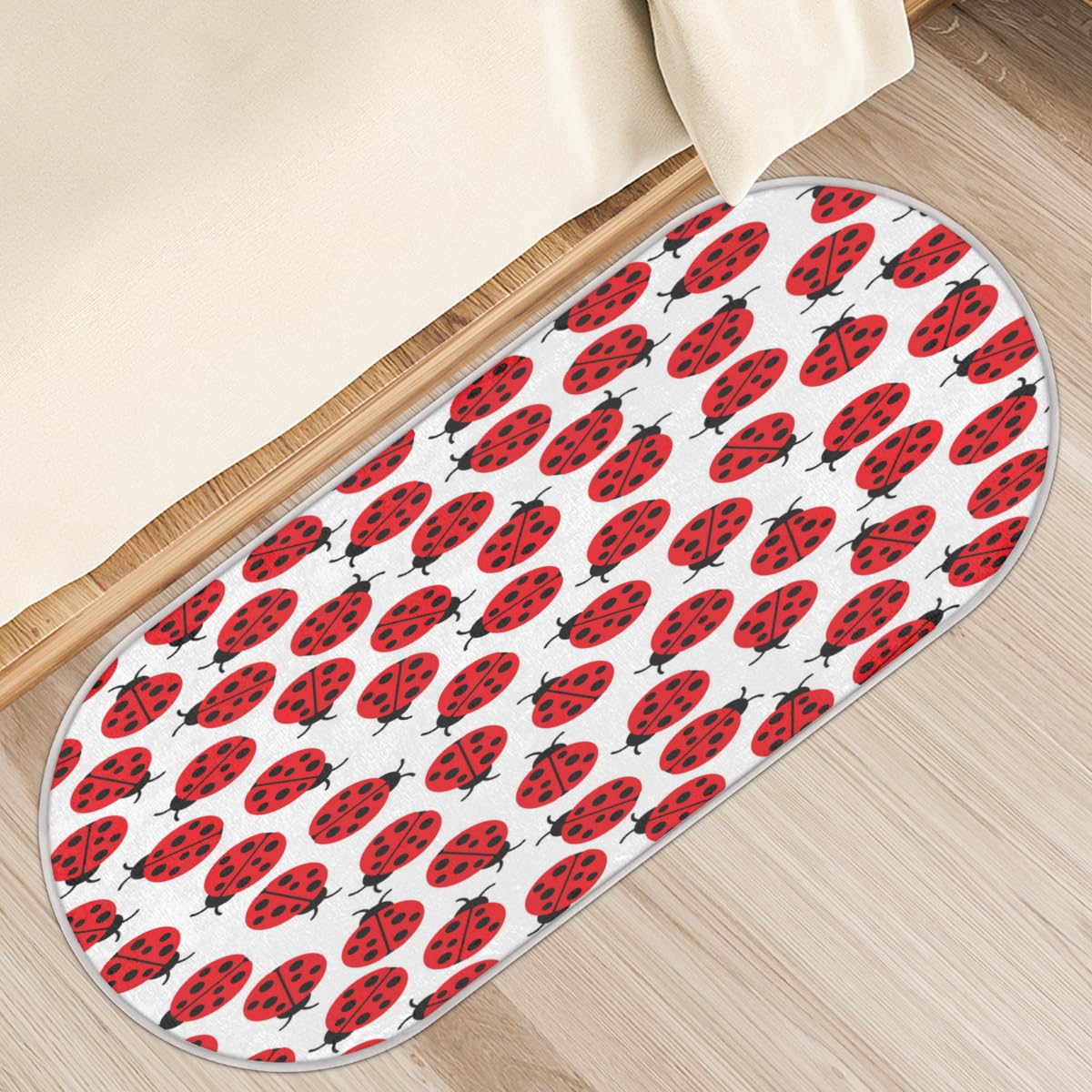 Tapis antidérapant de cuisine et descente de lit poils longs 50x120 cm
