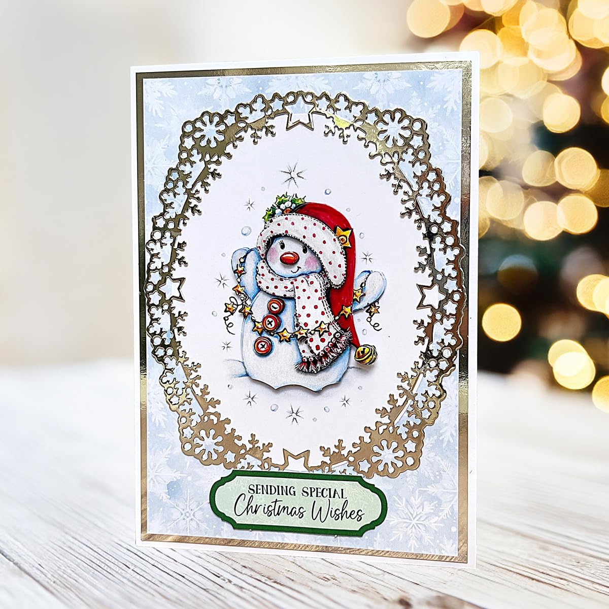Katy Sue Snowmen Scenes Die Cut Decoupage Pack. 12 Pre-Cut Decoupage Paper Sheets for Christmas Card Making Supplies Featuring Images of Snowmen, Card Toppers, & Sentiments
