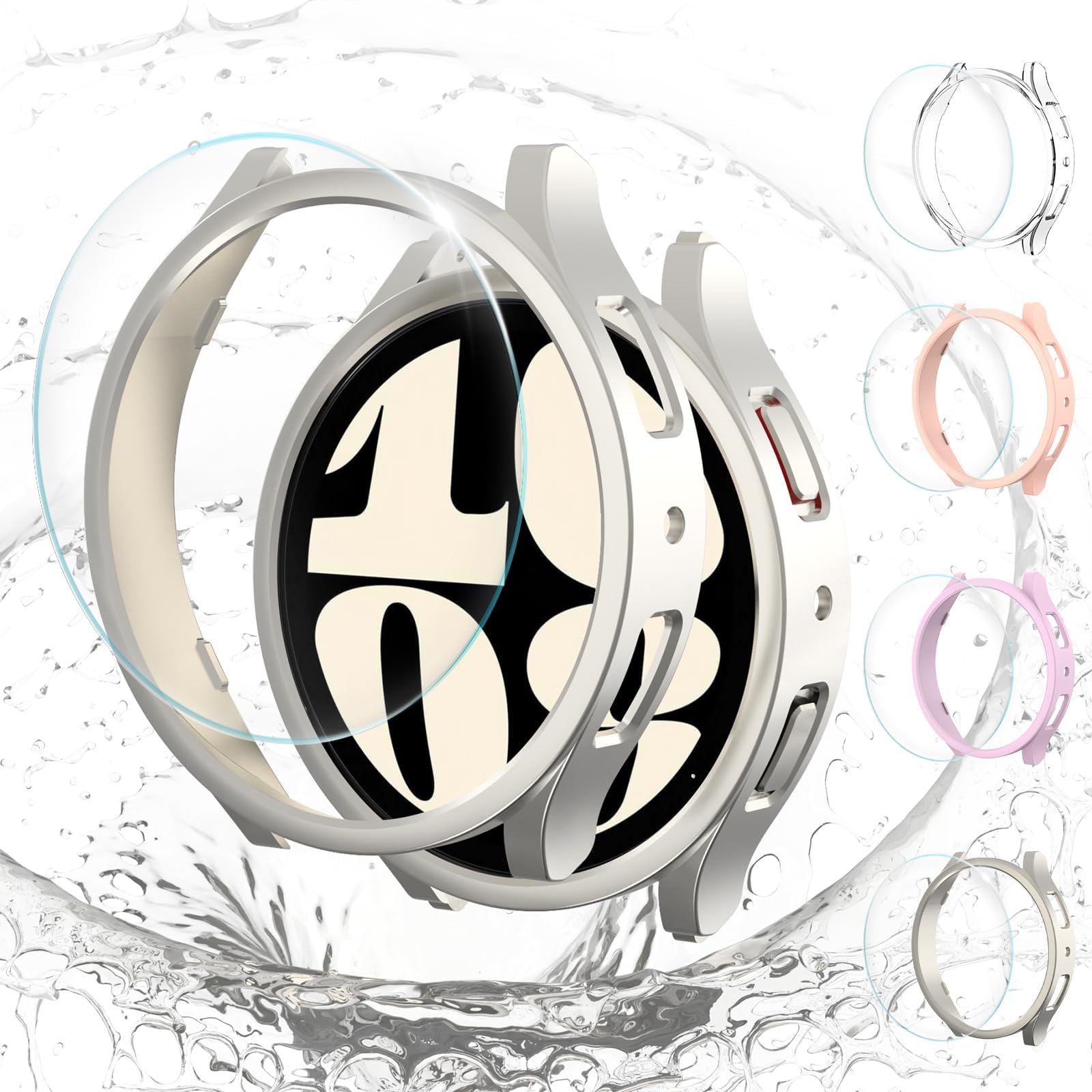 SPGUARD [5+5Pack] Galaxy Watch 6 40mm Case Screen Protector