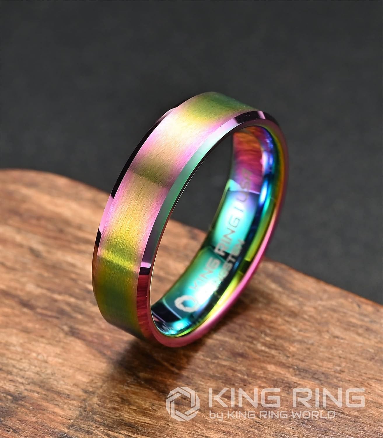 King Ring Tungsten 4/6/8/10mm Rings – Super Polished Matt Finish Tungsten Rings – Designed in USA