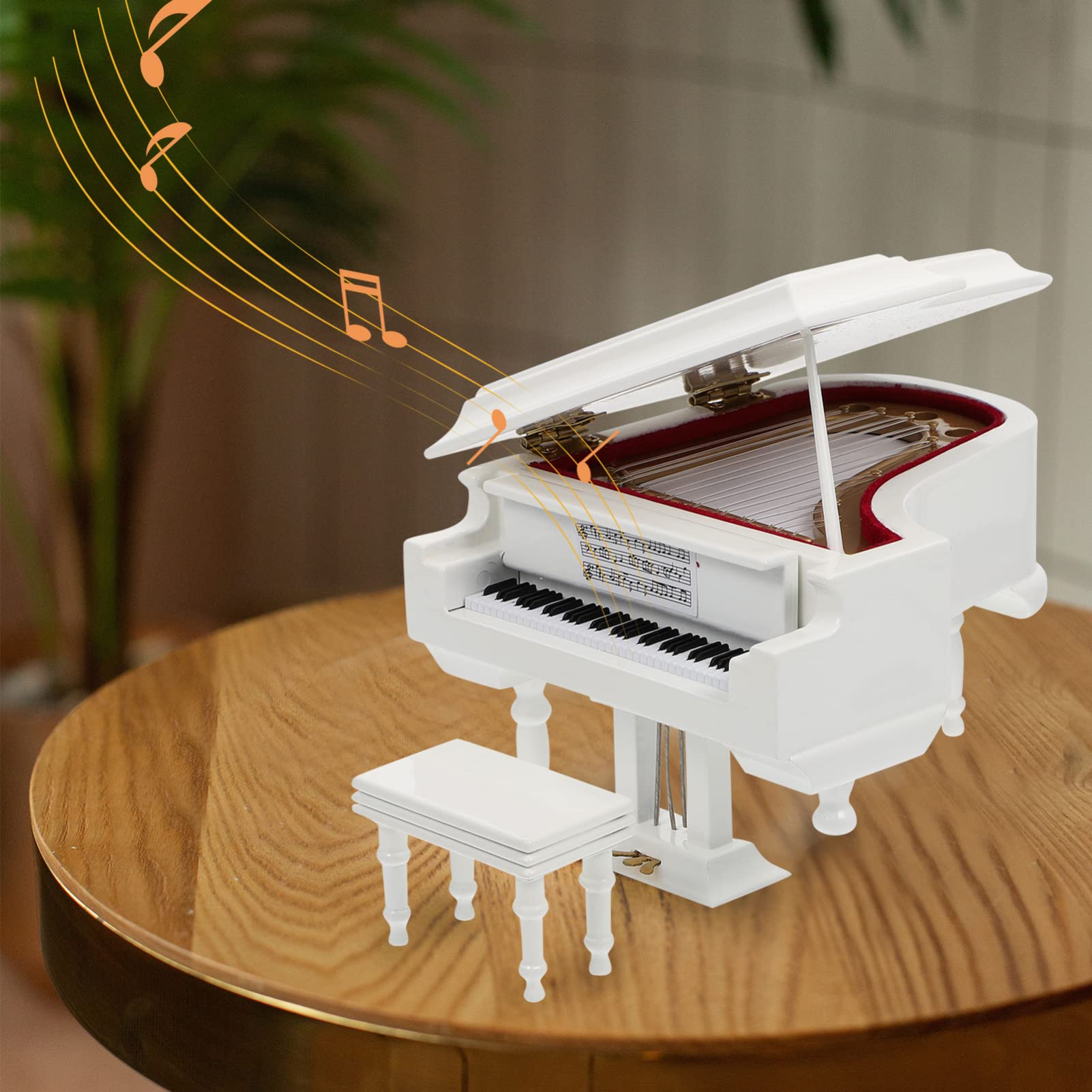 Mobestech 1 Szt Ozdoby Do Fortepianów Pudełka Muzyczne Fortepianów Dekoracje Fortepianu Dekoracje Stołu Muzyki Instrument Muzyczny Figurka Model Fortepianu