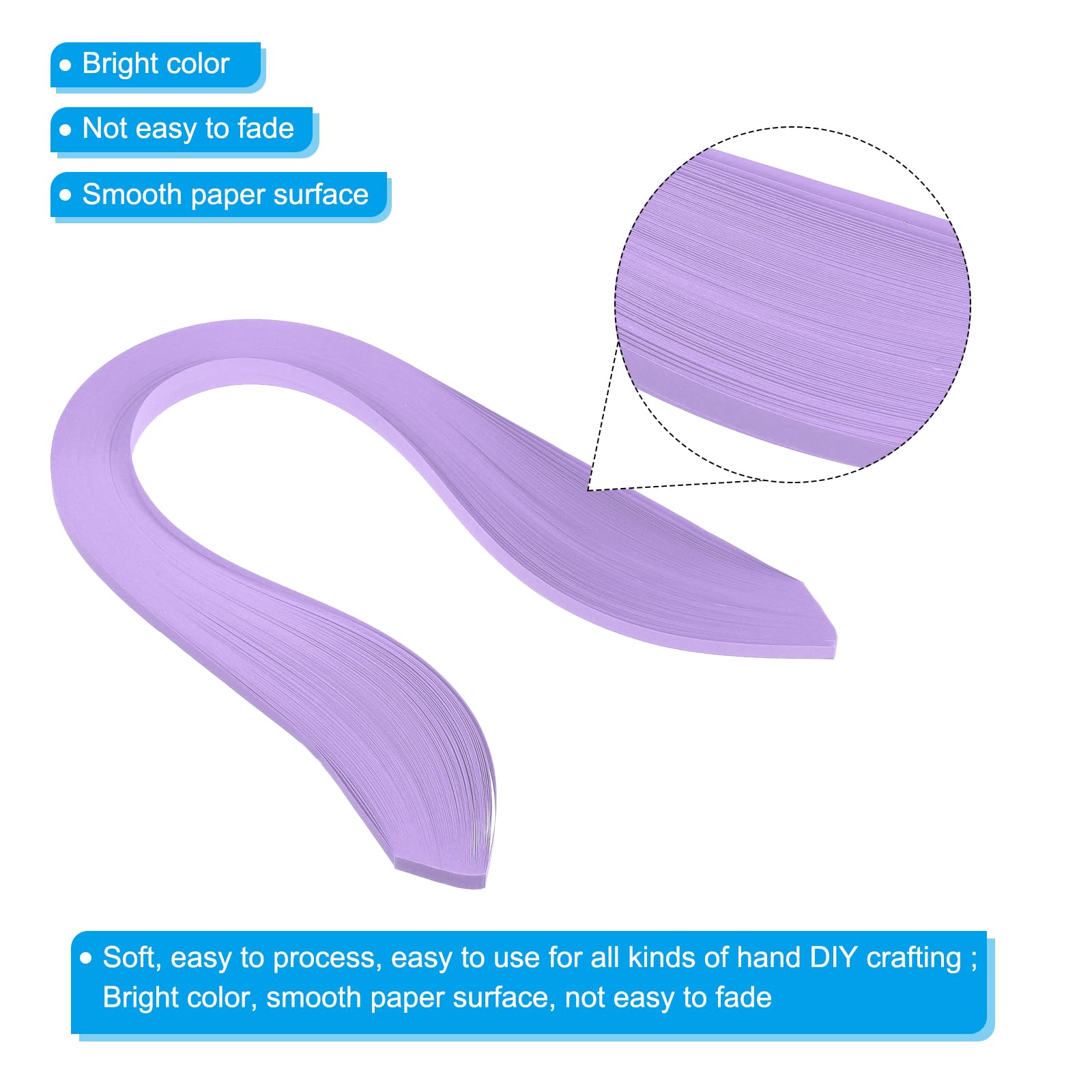 PATIKIL Quilling Strips Paper 600pcs 5mm 39cm Origami Paper Quilling Kits for Art DIY Hand Craft Christmas Light Purple - Image 3