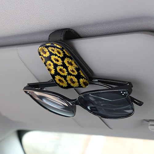 Soporte para lentes de sol para visera de automóvil, clip magnético de cuero para visera de automóvil, aplicable a recibos, boletos de efectivo y