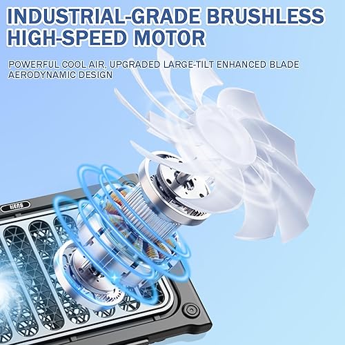 Miniatura 2 de LIENS Almohadilla de enfriamiento para laptop, soporte enfriador para laptop de 12 a 15.6 pulgadas, 2 ventiladores silenciosos, soporte de