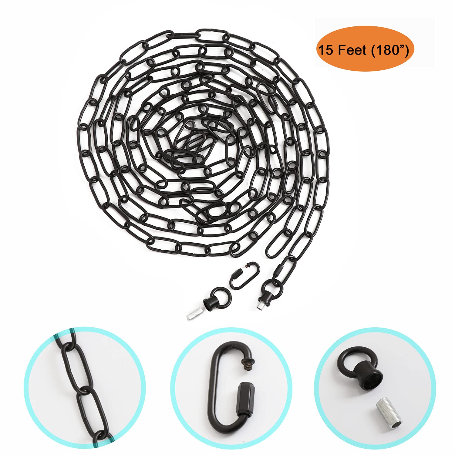 15ft Lighting Chain - Heavy Duty Hanging Hook -2