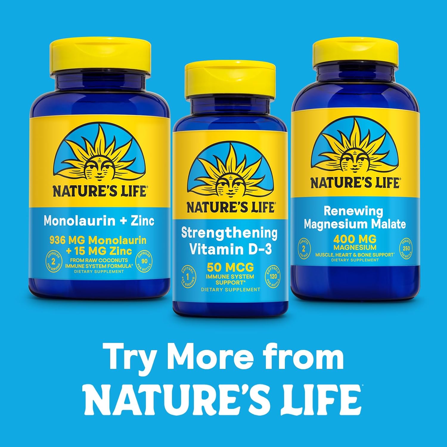 NATURE'S LIFE Renewing Magnesium Malate 400 mg - Bioavailable Magnesium Complex - Bound with Malic Acid for Bones, Muscles, Nerve Function and Heart Health Support - 60-Day Guarantee, 125 Servings
