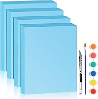 LuckyFoam Blue 4 Pack 15x12x2 Inch XPS Foam Sheets - 2 Inch Thick Polystyrene Boards for Crafts, DIY Modeling, Insulation & Art Projects