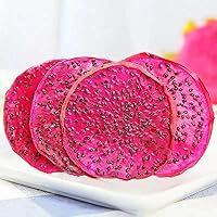 Vista 4 de Chips secos de fruta de dragón 7,05 oz bocadillos secos Pitaya Chips de fruta de dragón rojo 7.05 oz