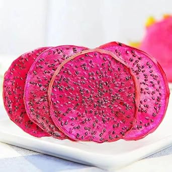 Dried Dragon Fruit Chips 7.05 oz Dried Snacks Pitaya Fruit Chips From Red Dragon 200g