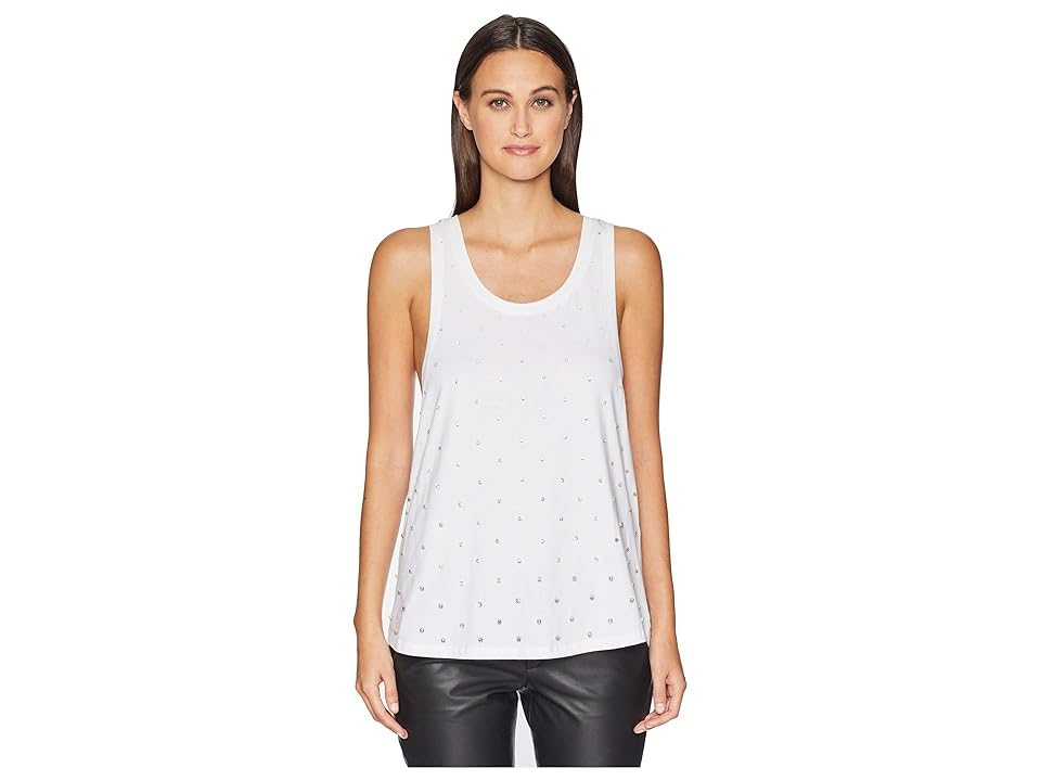

The Kooples All Over Rhinestone Tank Top (White) Women's Clothing