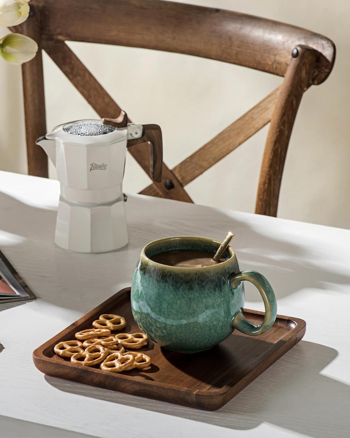 Large Coffee Mugs Set of 4- Ceramic Jumbo Mugs 20 Oz with Handle for Latte, Cereal, Tea, Cocoa, Milk, Thanksgiving Christmas Cups Gift, Microwave, Dishwasher Safe, Reactive Green - Image 8