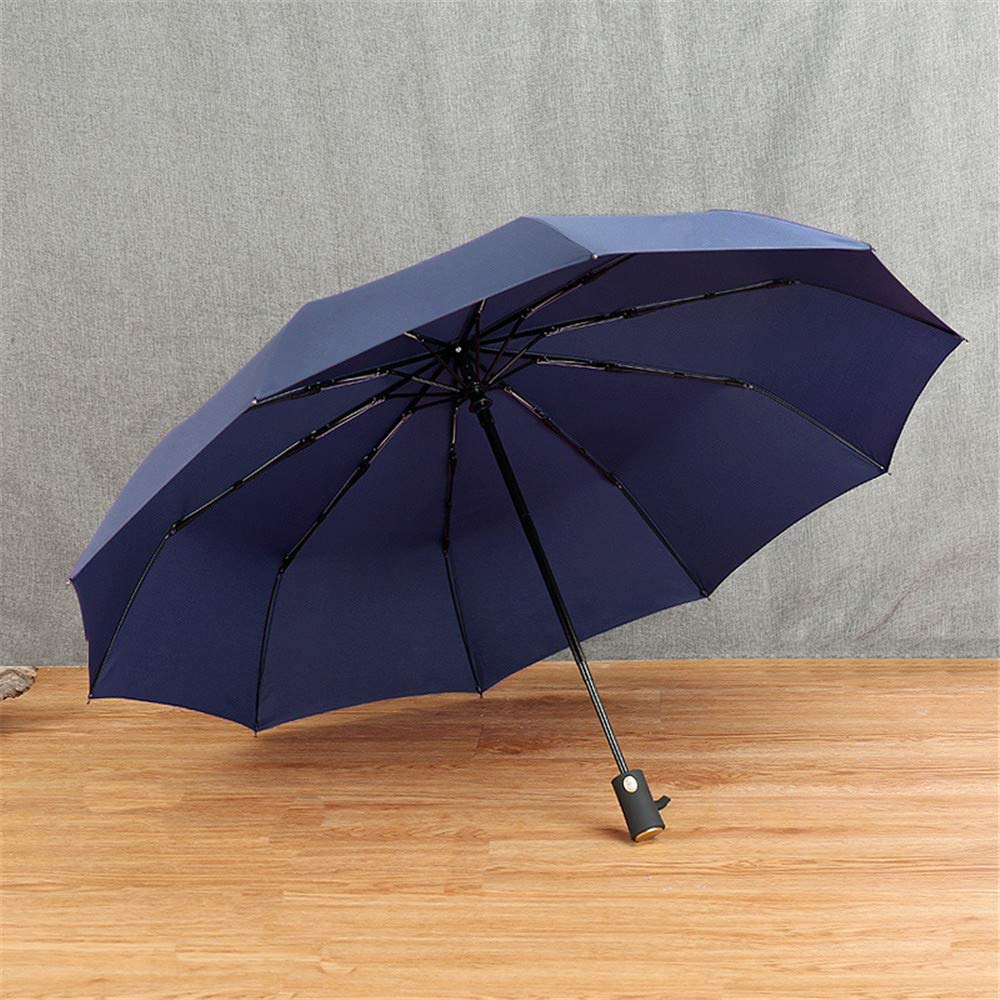 JLFTF Fully-Automatic Windproof Man Umbrella Gentle Men Fashion Folding Rain Umbrella Women 10K Parasol Black Coating Uv Paraguas