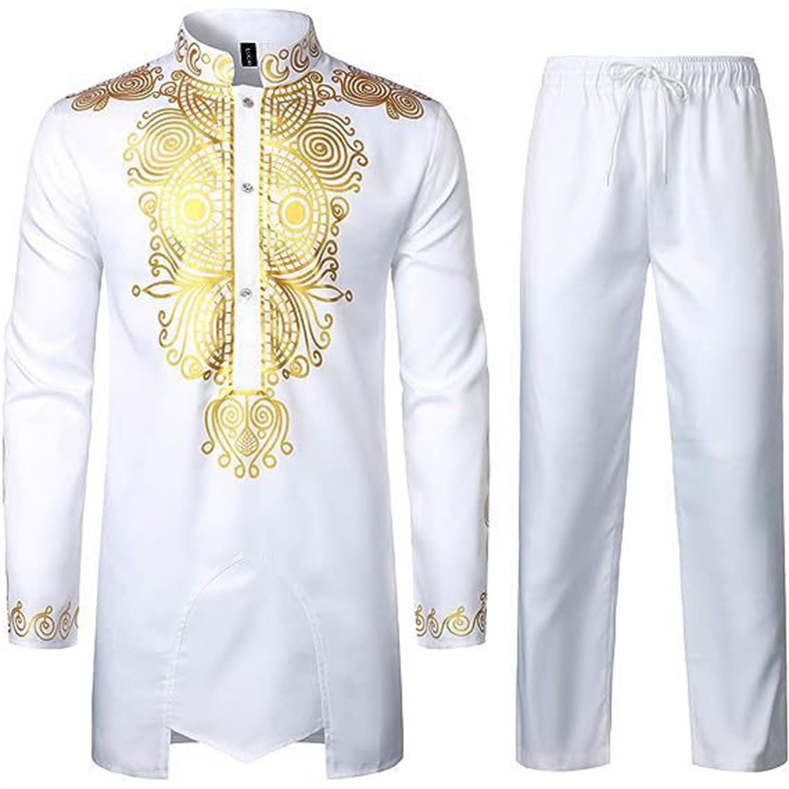 Générique Set di 2 pezzi da uomo in cotone, tuta da fitness, pantaloni da jogging sportivi, morbidi, traspiranti, comodi, casual, da corsa, palestra, inverno, A4
