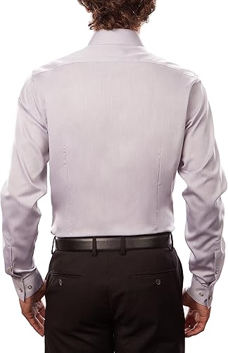 Miniatura 2 de Calvin Klein Camisa de vestir para hombre Xtreme Slim Fit No Hierro Herringbone