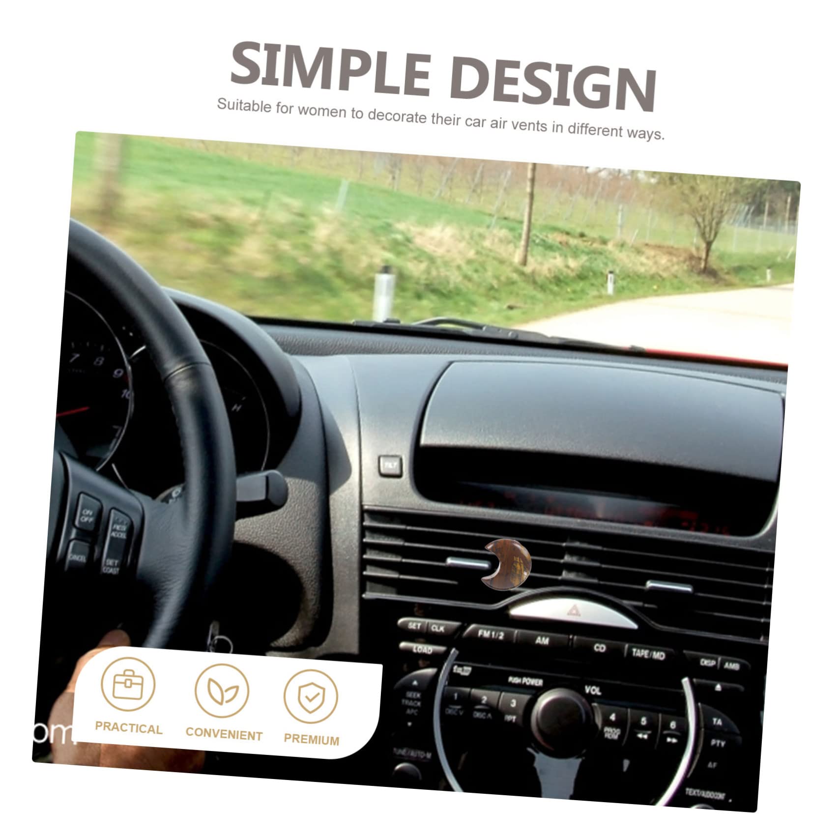 SOLUSTRE 8stücke Auto Lüftung Clips Mond Und Stern Kristall Ornamente Für Auto Dekorative Luftauslass Clips Für Aromatherapie Und Stilvolle Innenausstattung
