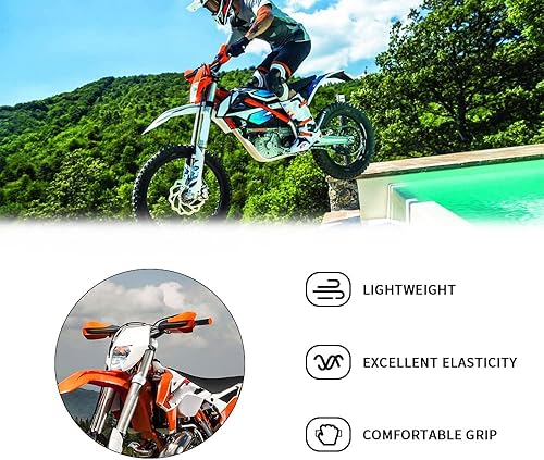 Vista 14 de JFG RACING Empuñaduras de manillar de motocross + almohadilla de 7.87 pulgadas de barra transversal de motocicleta Kit de empuñaduras redondas
