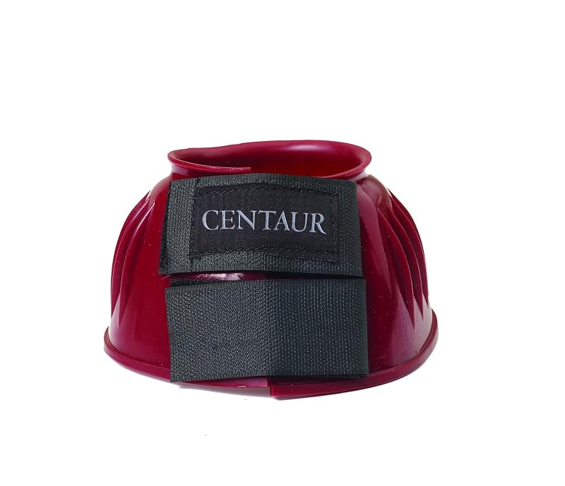 Botas de Sino para Cavalos em PVC Canelado com Dupla Aba Centaur XLarge Burgundy