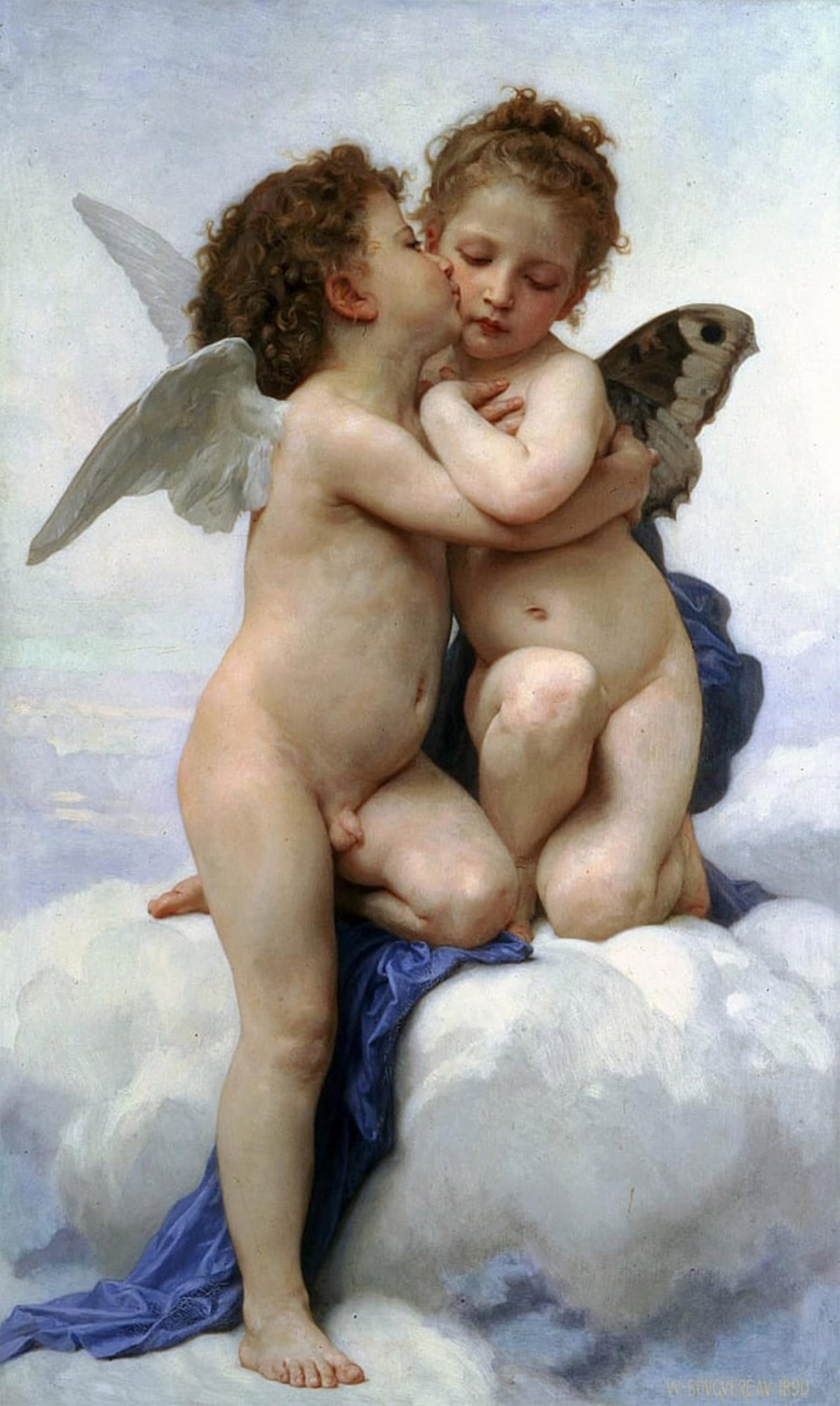 ARTXLXXBN Famous Art Print Poster Vintage Wall Art Cupidon by William Adolphe Bouguereau Canvas Art Poster for Home Decor 60x90cm