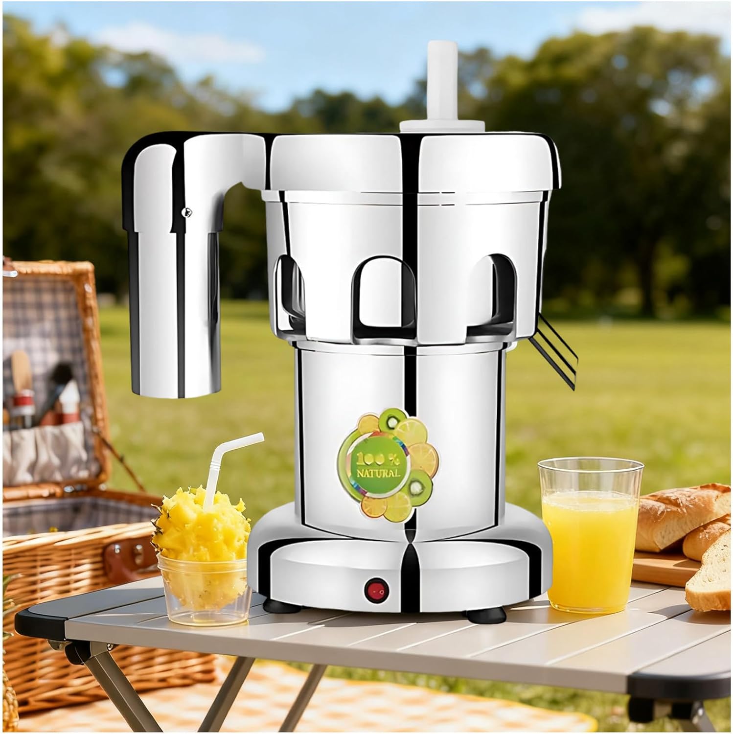 Heavy Duty Commercial Juice Extractor Machine, Stainless Steel Juicer Maker for Fruits and Vegetables, Constructed Centrifugal Juice Making Tool, Kitchenware A2000(550W)
