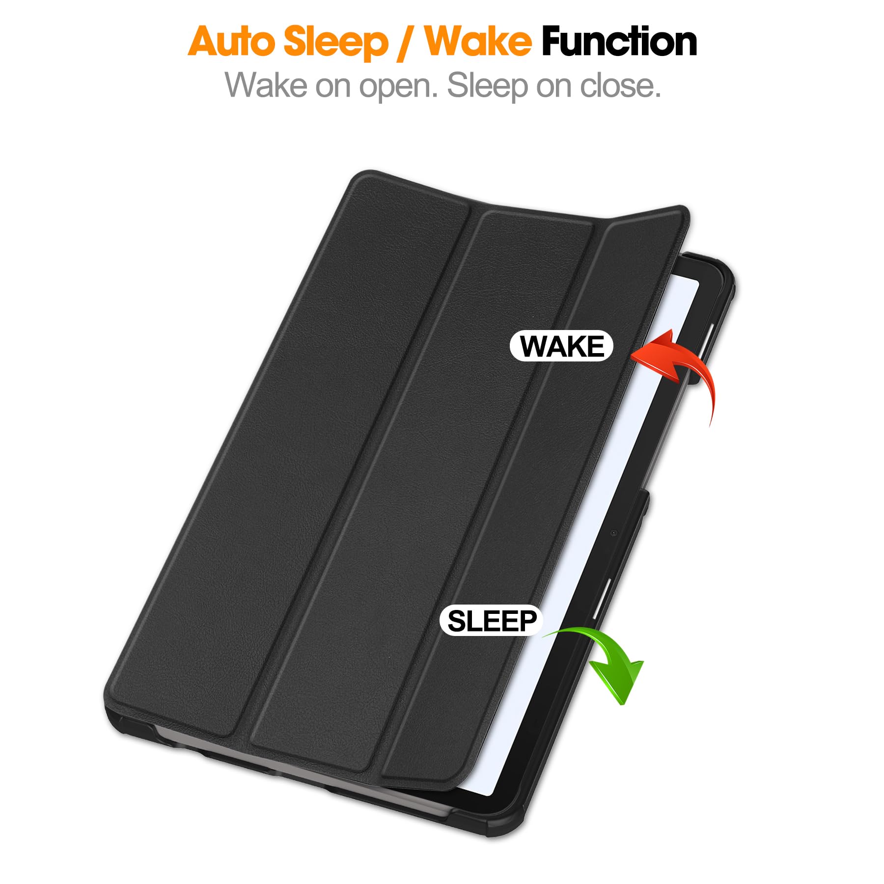 GOZOPO Custodia per Xiaomi Redmi Pad SE 11 Pollici, Ultra Sottile Smart Cover con Pellicola Protettiva Vetro Temperato per Redmi Pad SE 2023, Nero