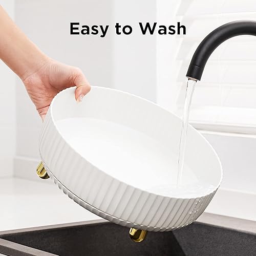 Miniatura 6 de HBlife Organizador de maquillaje, organizador de perfume giratorio de 360 grados, 11 pulgadas, gran capacidad, Lazy Susan para encimera de baño o