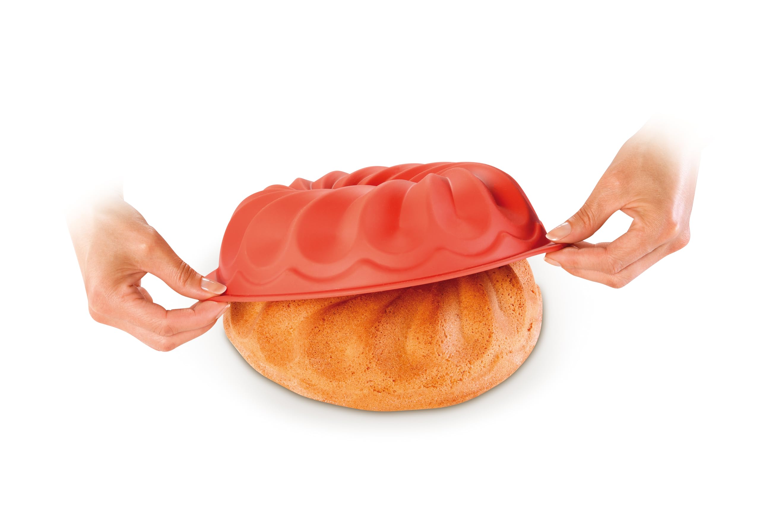 Tescoma 629410 Stampo ciambella basso, silicone, ∅ 24 cm, h 6 cm, Delícia