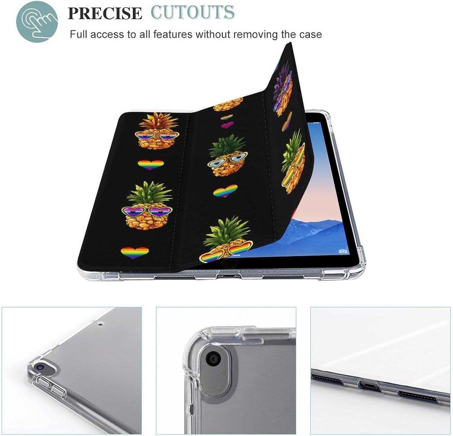 Colorful LGBT Pineapple Slim Tablet Case Compatible with IPAD Pro/Air3 image 4