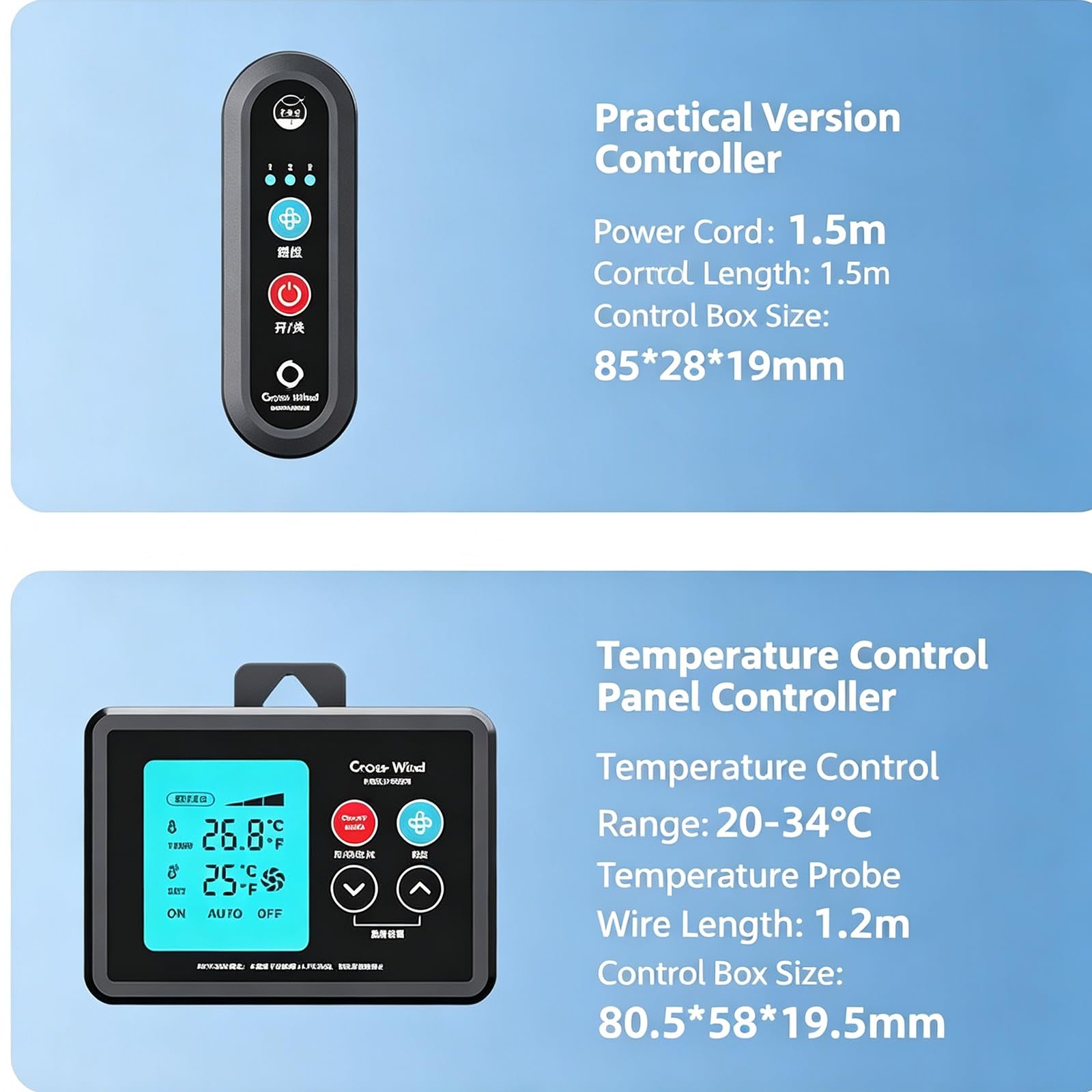 Ventilación De Pecera Y Sistemi Automatizado De Arrecifes De Varias Velocidades, Termostato Con Sensor Externo, Sopladores Seguros Para Arrecifes, Módulo Marino De Agua Silenciosa, Montaje De Borde