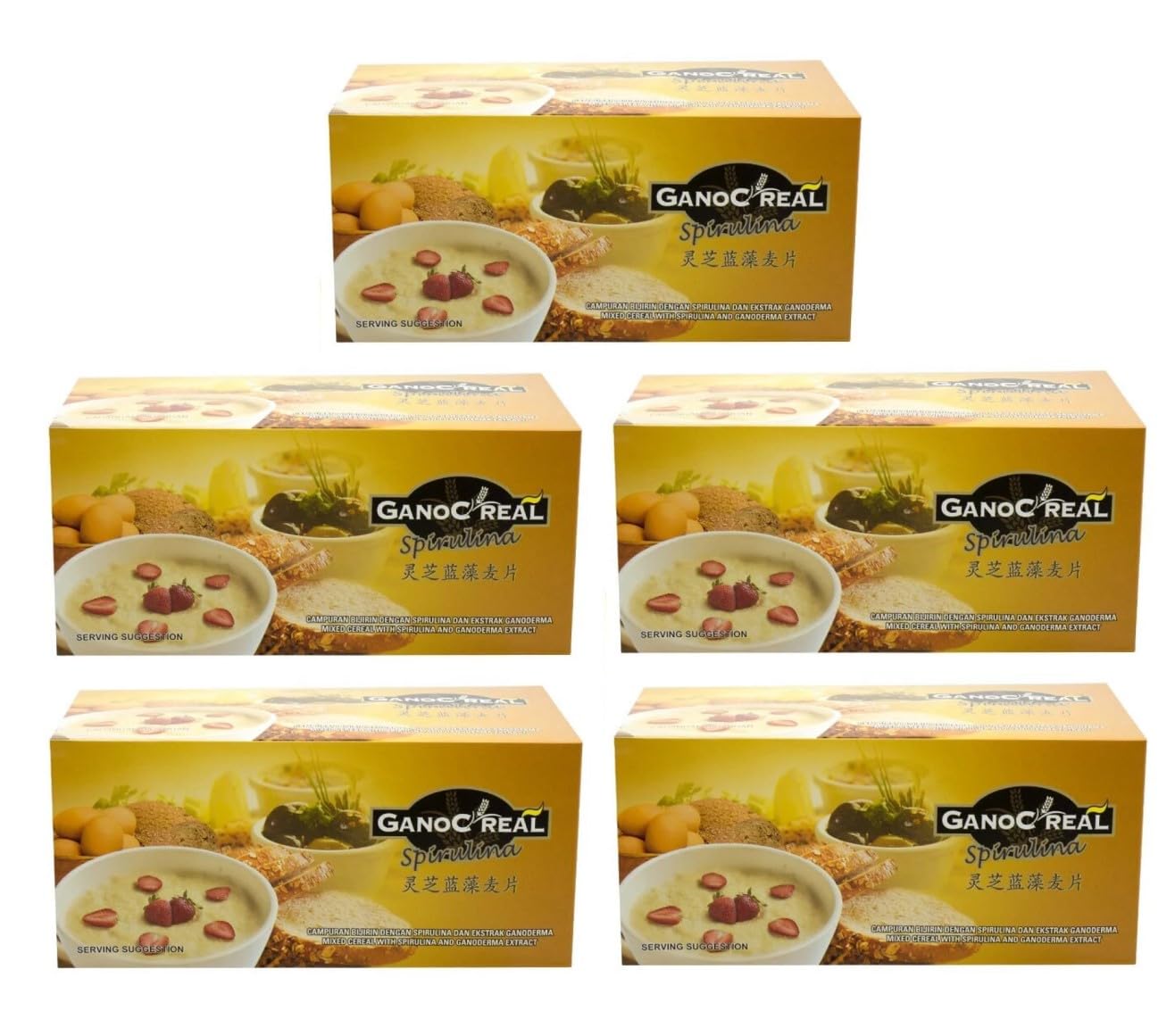 Generic TOTALLYAWESOME Gano Excel GanoCreal Cereal Spirulina Oats With Ganoderma Lucidum 15 Sachets (5 Box)