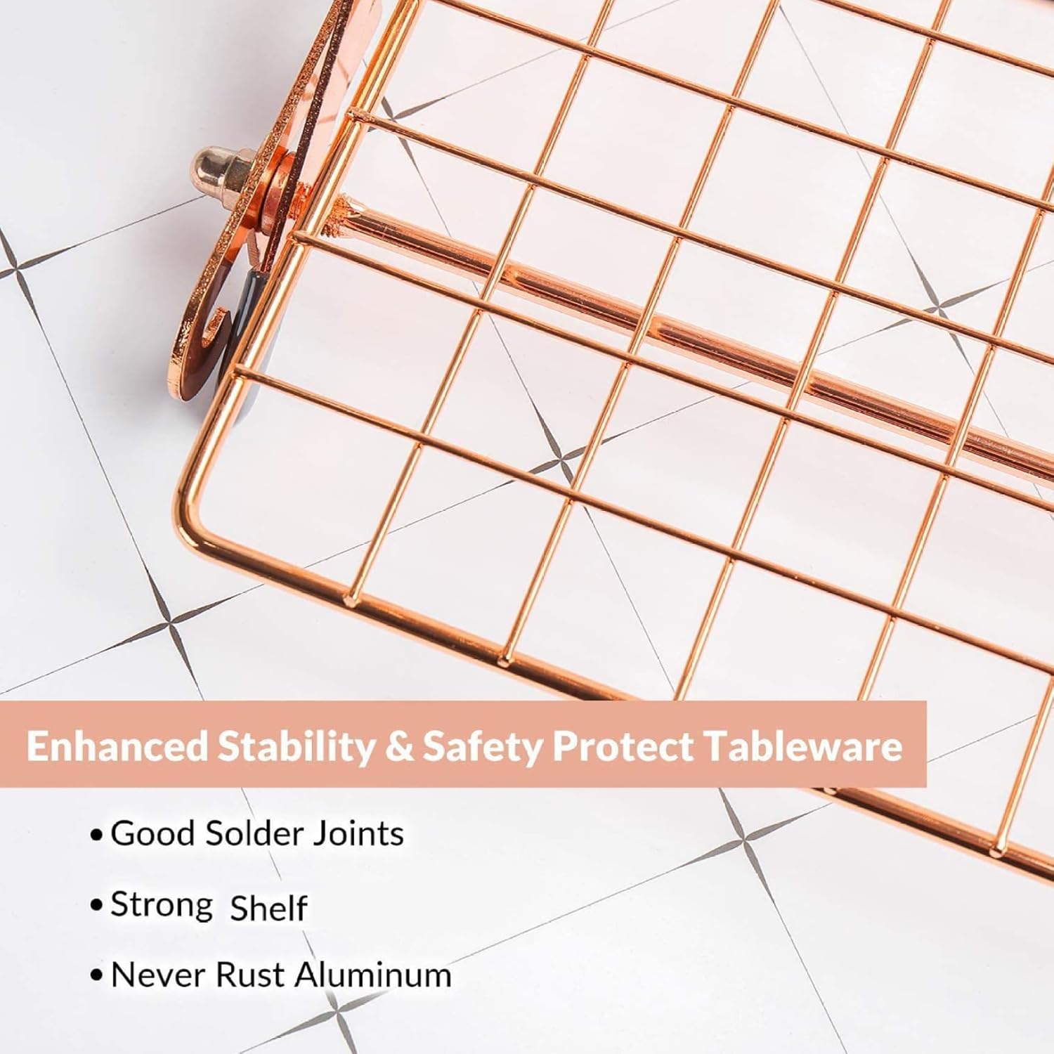 4 Tier Collapsible Cooling Rack Saving Space Cookie Drying Racks for Baking Stackable Cooling Rack with Lock for Cookies, Cake, Roasting, Grilling