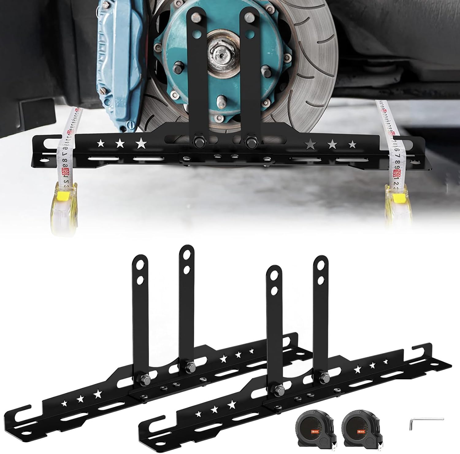 Wheel Alignment Tool - Tire Alignment Balancing Kit - Auto Wheel Balance Plates | for Car Bicycle Motorcycle Truck Sedan SUV Garage Home Workshop