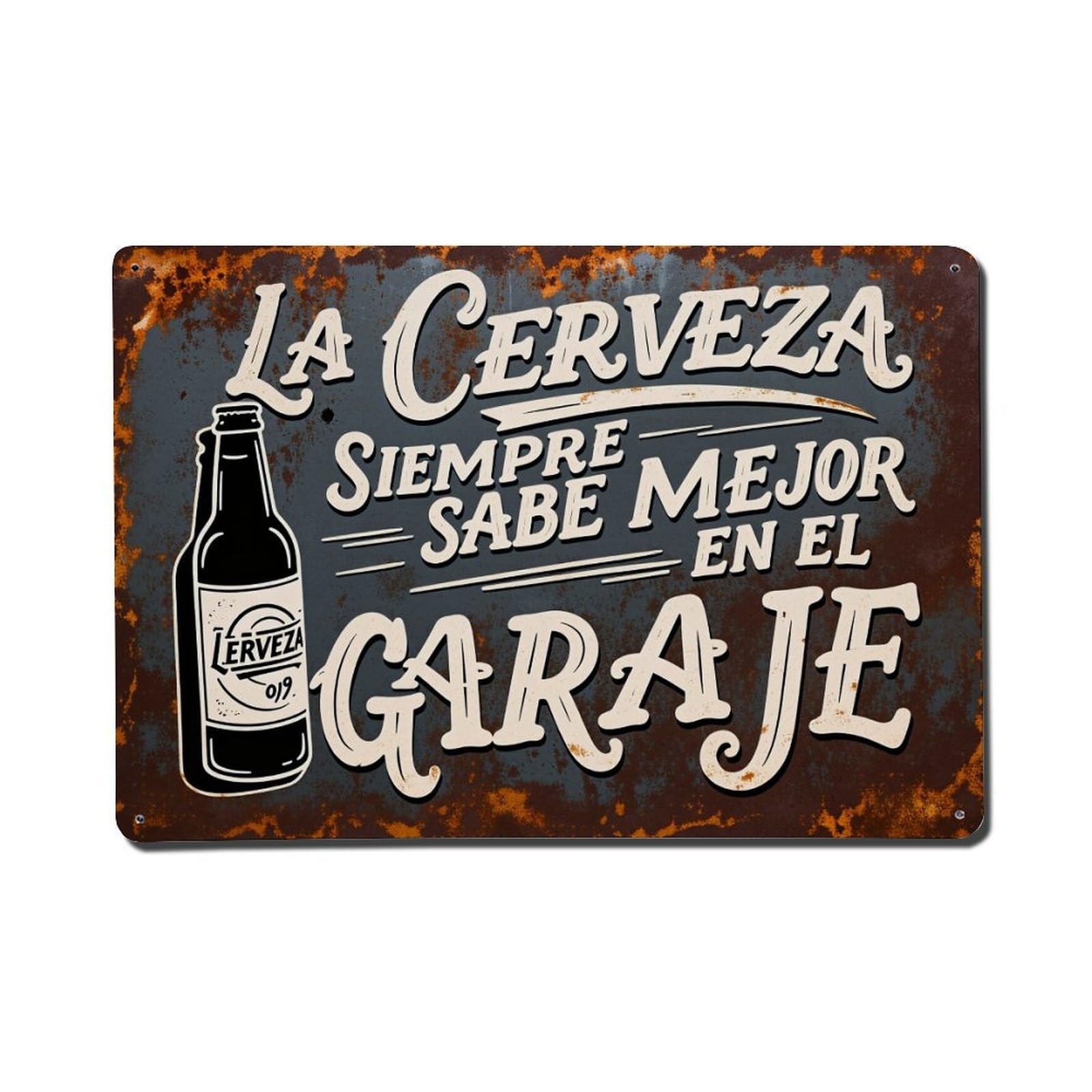 Enderetf Vintage Beer Always Tastes Better In The Garage Tin Sign Metal Poster, Home Bar Garage Man Cave Cafe Indoor & Outdoor Wall Decoration 8X12inches