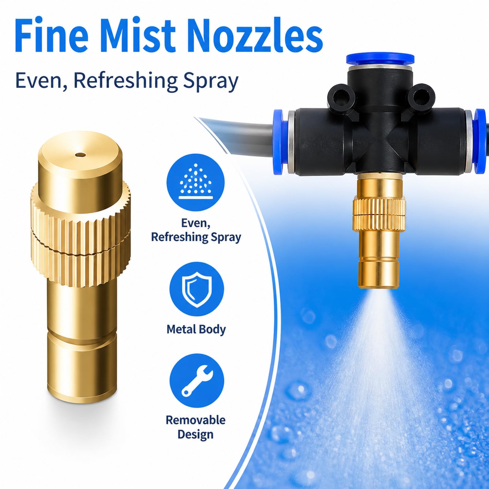 Impianto Irrigazione Giardino,Nebulizzatore per Terrazza Esterno,Sprinkler Irrigazione System,Leak-Proof And Rust-Proof,Suitable for Patios And Potted Plants