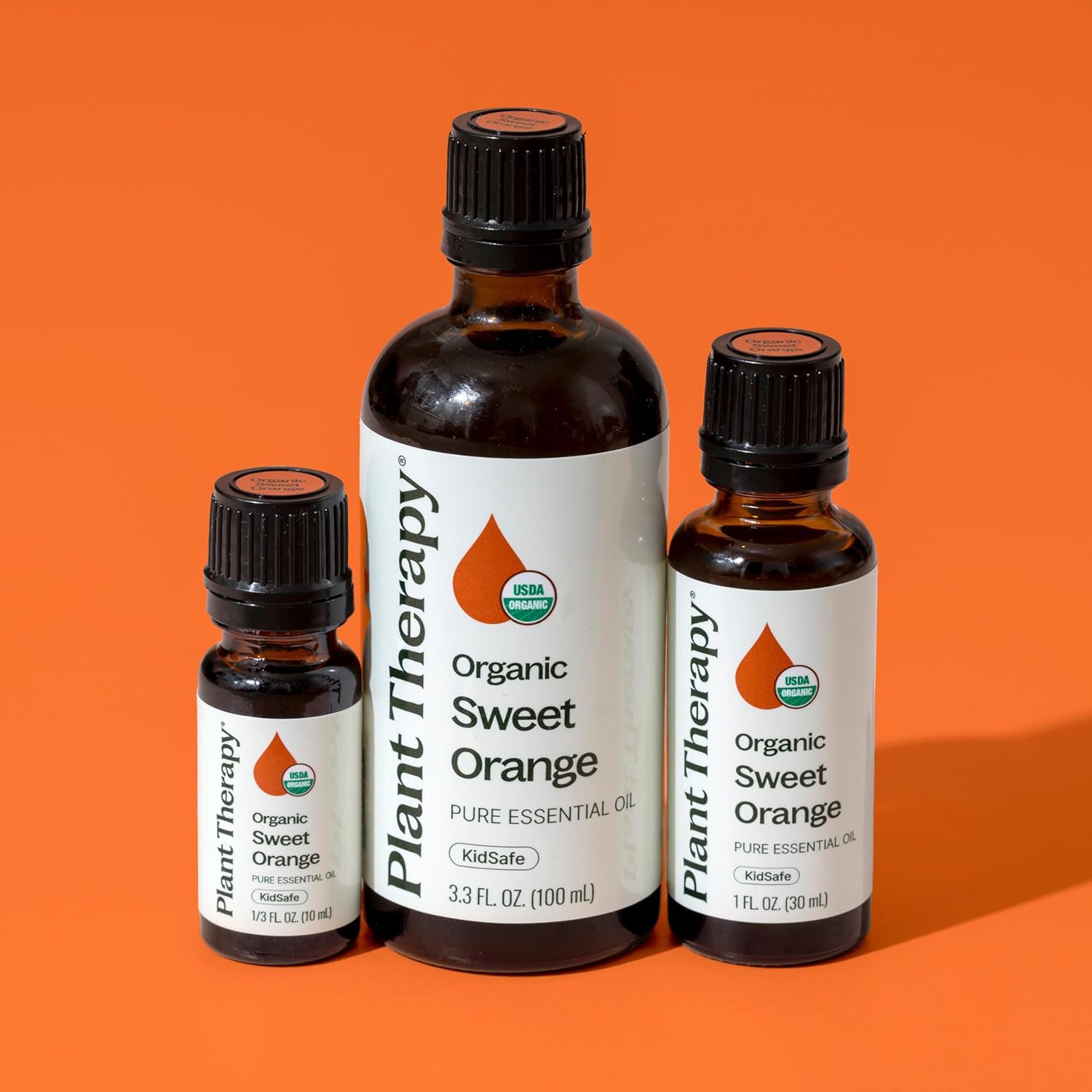 Plant Therapy Sweet Orange Organic Essential Oil 100 mL (3.3 oz) 100% Pure, USDA Certified Organic, Undiluted, Natural Aromatherapy, Fresh Scent for Home, Cleaning, and Skin Care