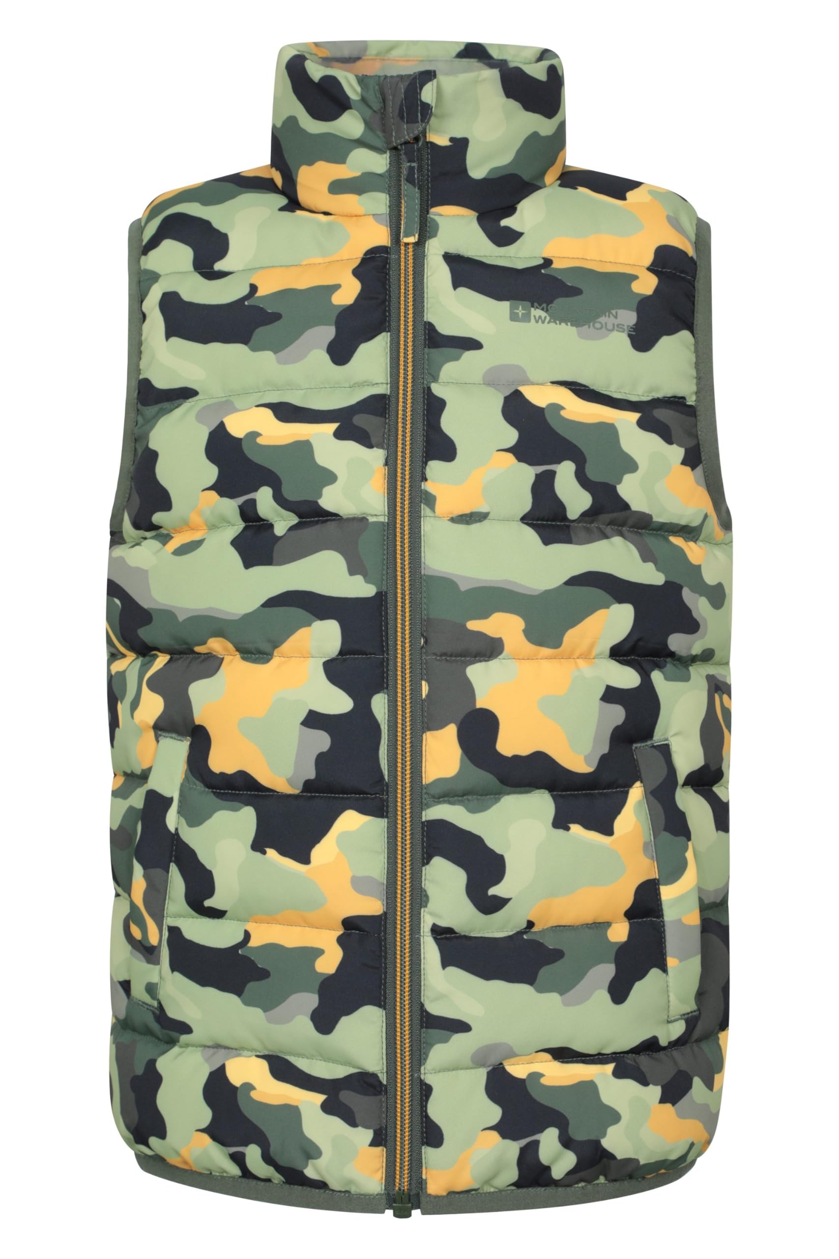 Mountain Warehouse Rocko Kids Printed Padded Gilet Dark Kha 13y