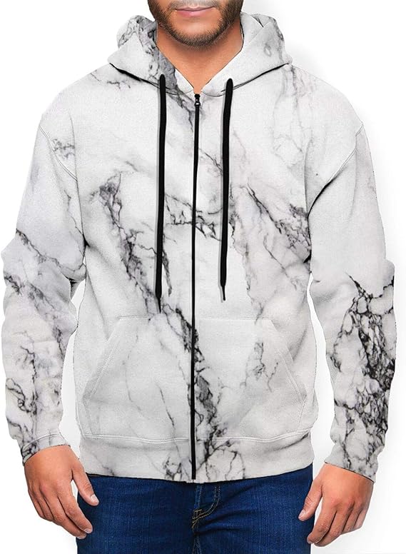 Amazon Co Jp 大理石柄 石柄 パーカー メンズ 秋服 スウェット ト フード付き ジップフーディゆったり カジュアルおおきいサイズ 人気 ファッション