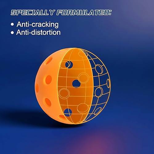 Miniatura 3 de Paquete de 3412 pelotas de pickleball para exteriores de grado profesional de 40 agujeros, probadas por jugadores con diseño resistente al viento,