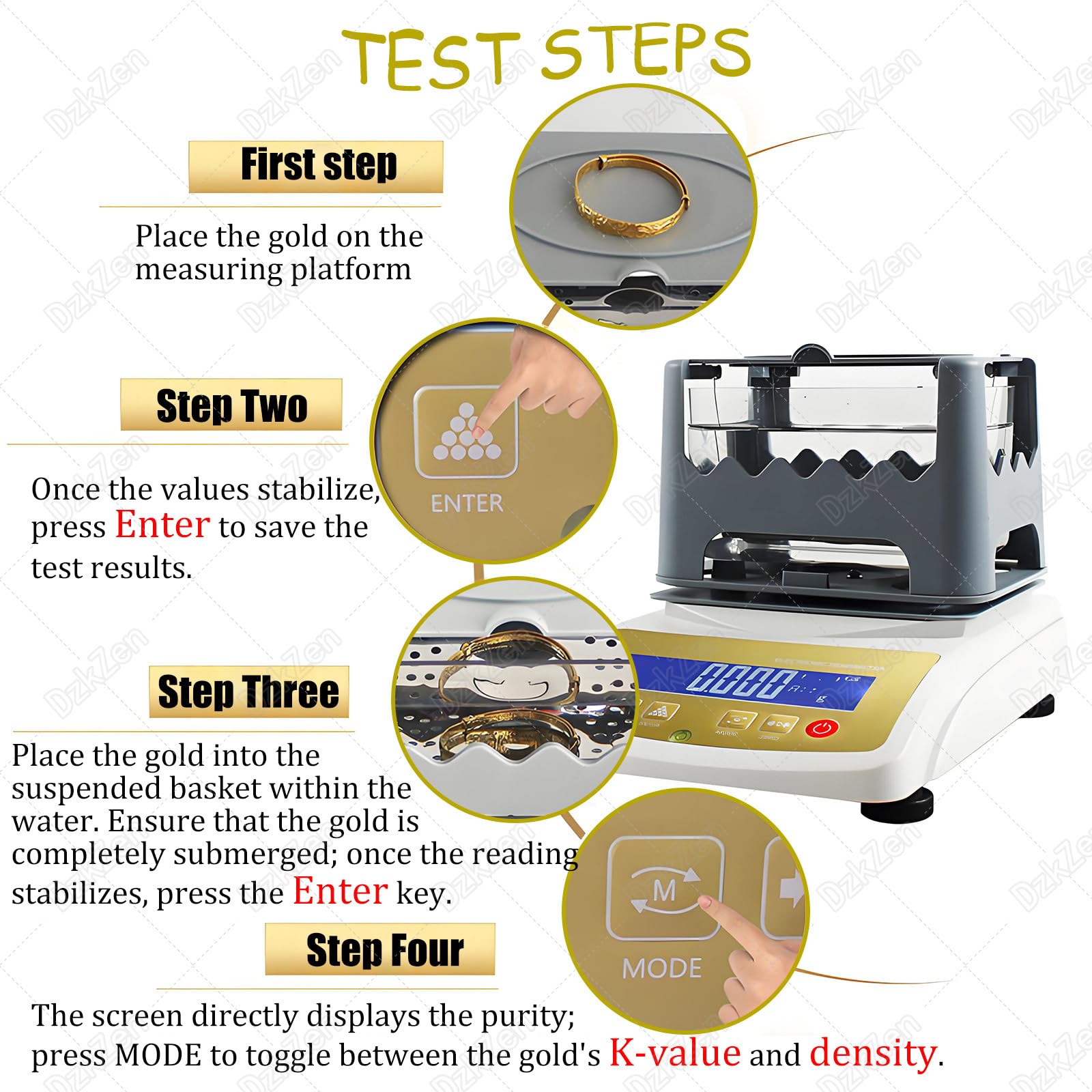 Gold Reinheit Tester Maschine für Schmuck, Präzision 0,01 g Gold Analyzer für Edelmetalle, Laborausrüstung für Goldforschung, Zuverlässiges Goldprüfgerät
