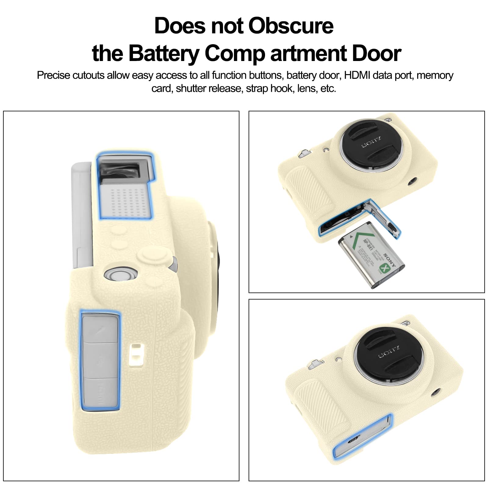 Amazon.com : Easy Hood ZV-1F Camera Case, Soft Silicone Rubber