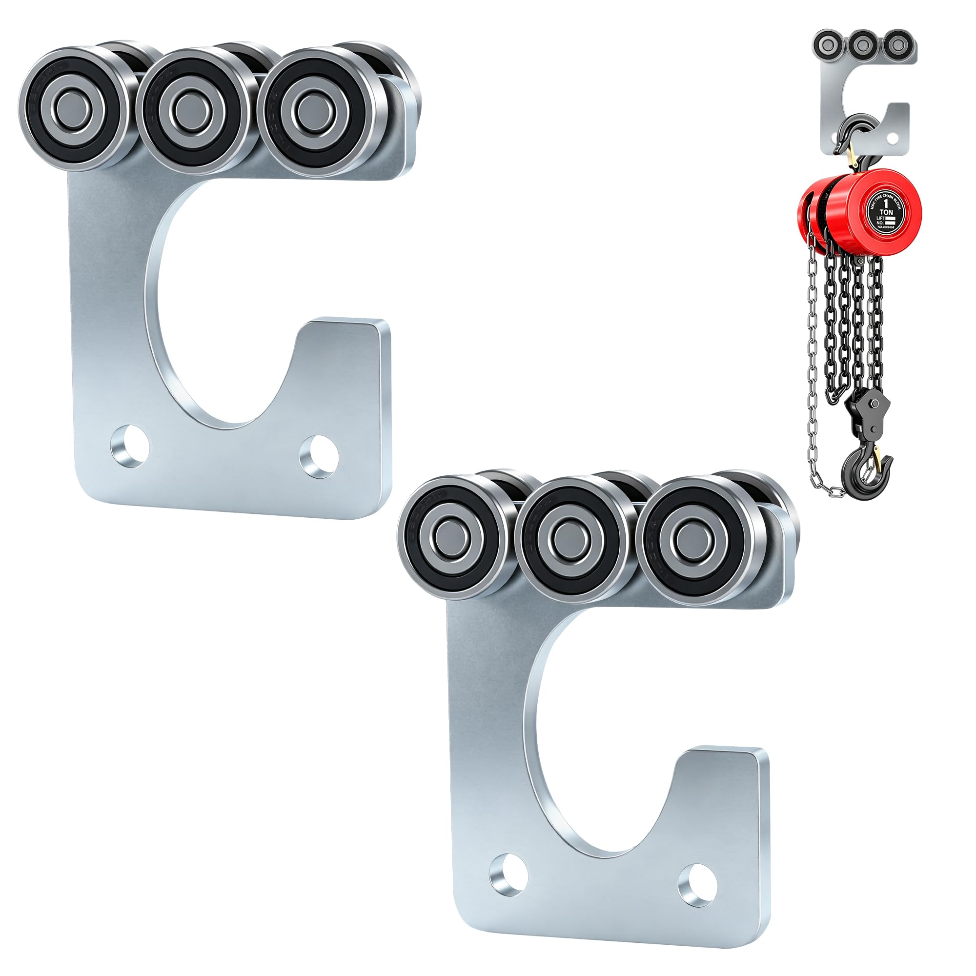 4-Wheel Trolley Assembly Rollers.Strut Channel Rollers Trolley.for use with 1-5/8" Wide and All 1-5/8" or Taller Strut Channel. — Amazon image 11