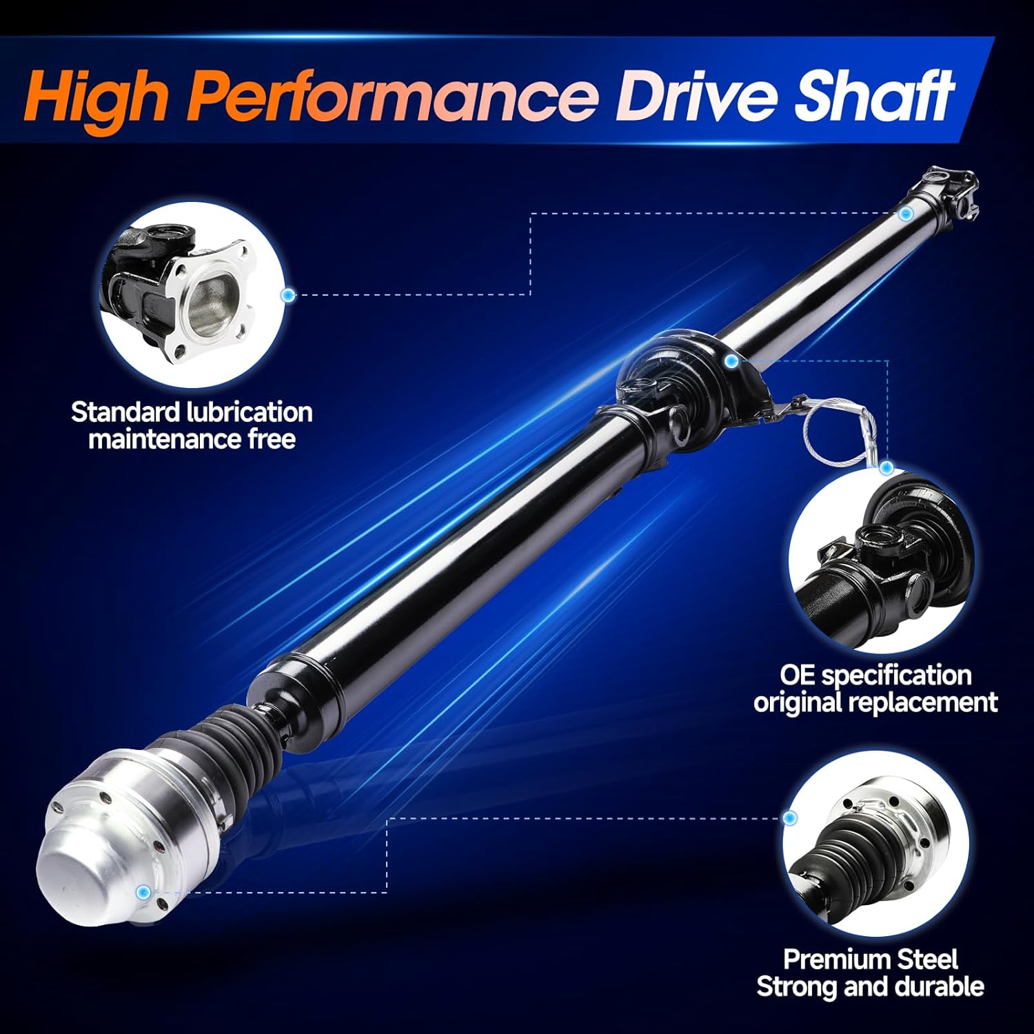 Rear Drive Shaft Prop Shaft Driveshaft Assembly Fit for Ford Escape 2008-2012, for Mercury Mariner 2008-2011,Sport Utility, 4WD Automatic Trans. 103.1" Wheelbase, Replace# 936-892, BL8Z4R602A