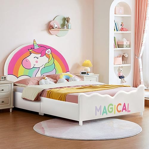 Miniatura 16 de Costzon Armazones de Cama Individual para Niños, Plataforma de Cama Individual Tapizada de Madera con Soporte de Listones, Cabecera y Pie de Cama