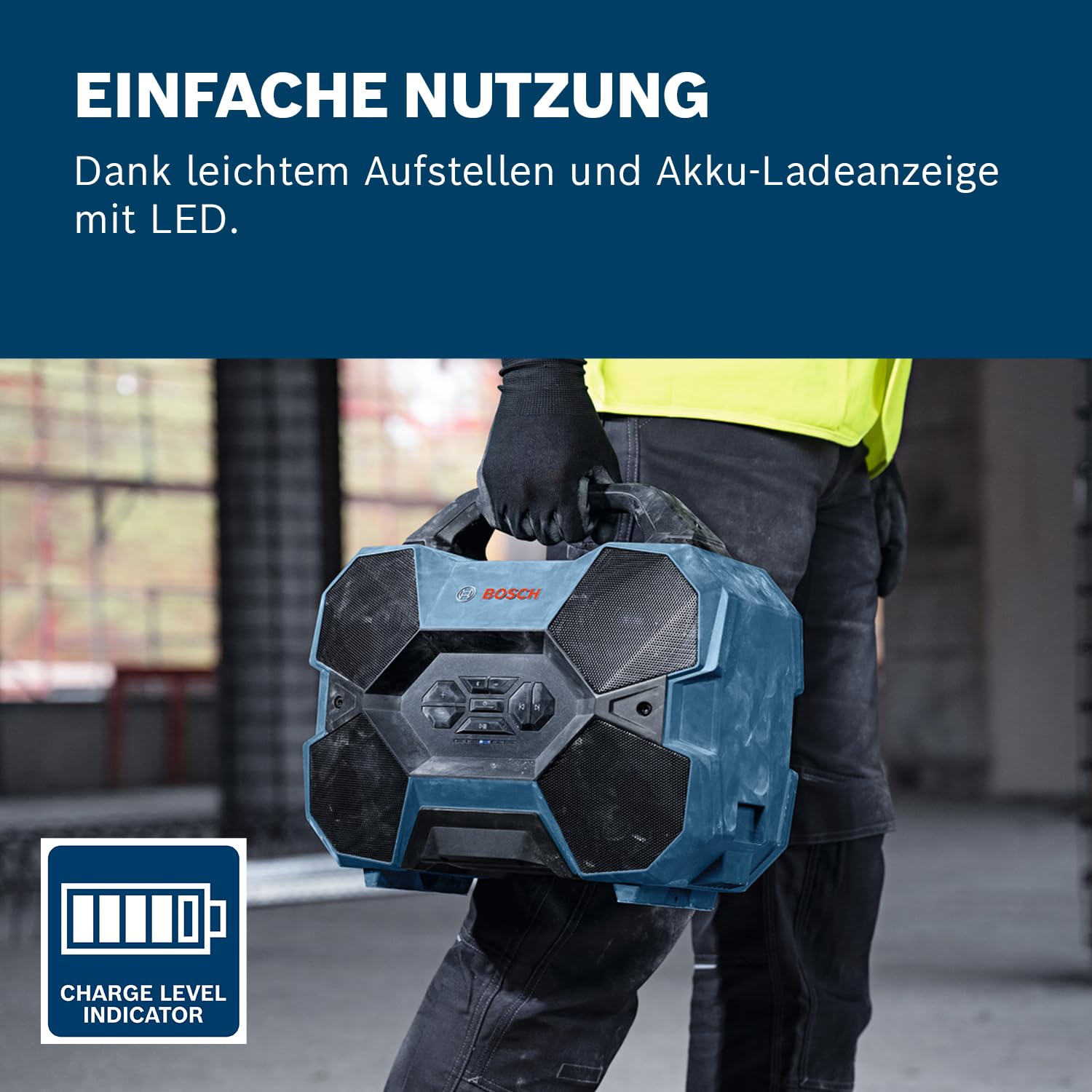 Bosch Professional 18V/12V System Akku-Bluetooth-Lautsprecher GPB 18V-6 C (Bluetooth, USB, Multi-Speaker Sound, ohne Akku/Ladegerät)