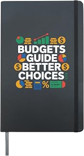 Budget Planning Financial Literacy Money Management Hardcover Journal, Black