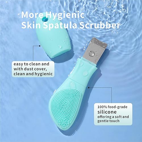 Miniatura 7 de Herramienta removedor de puntos negros, limpiador facial de silicona, raspador de nariz 2 en 1 para limpieza profunda, espátula facial, removedor de