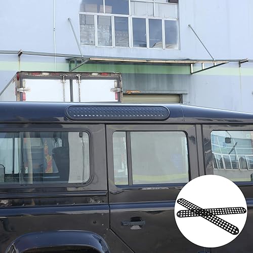 YIWANG aleación de aluminio negro coche techo ventana lateral panel protector pegatinas para Land Rover Defender 90 110 130 2009-2018 Auto Accesorios