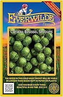 Everwilde Farms 500 Catskill Brussels Sprouts Seeds - Non-GMO Heirloom Dwarf Variety, Gold Vault Storage Packet