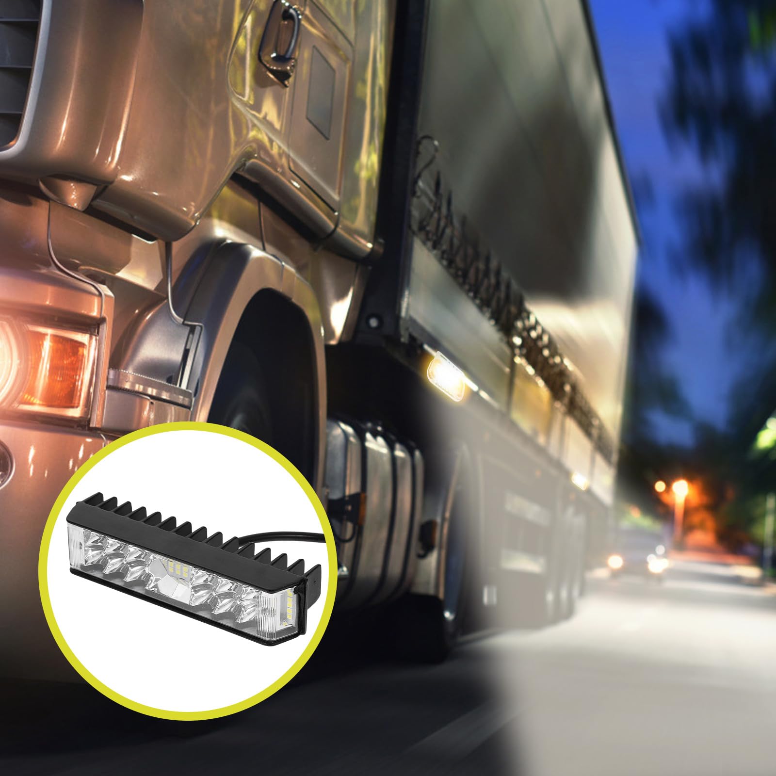 Zerodeko Par de Luces Delanteras LED para Motocicleta Aleación de Aluminio, Mejora la Seguridad en Paseos Nocturnos y Condiciones Climáticas Variadas